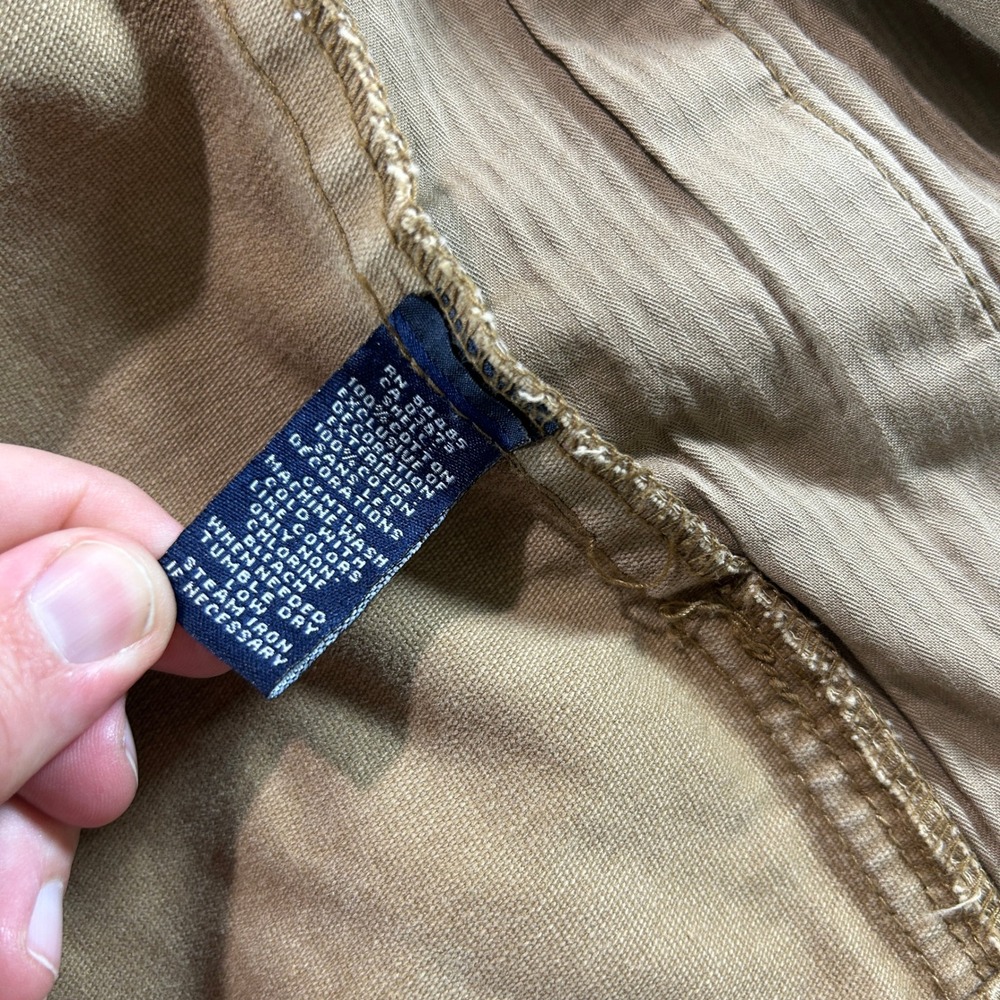 American Eagle Field Jacket Mens Small Tan Military Utility Cotton Coat - Picture 8 of 9